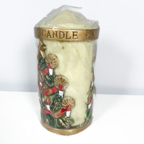 Rare Vtg Beacon Hill Lenox ‘Light The Candle’ Pillar Candle 6” NEW SEALED - Picture 2 of 4
